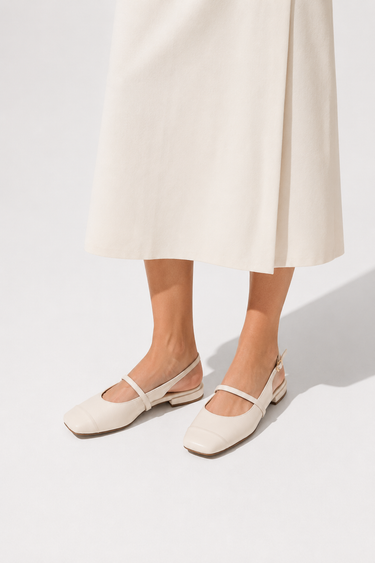 Flat Slingback Off-White