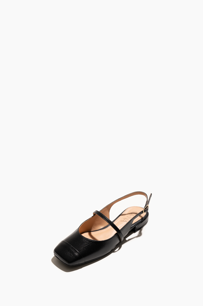 Flat Slingback Preto