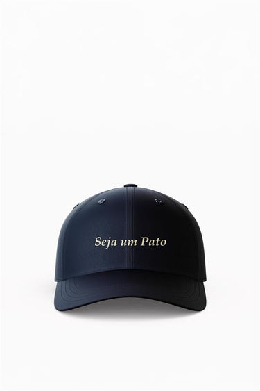 Boné Azul Livro "Seja Um Pato" — Frase